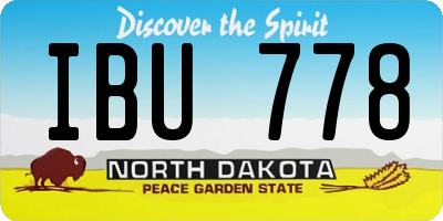 ND license plate IBU778