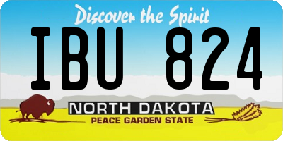 ND license plate IBU824