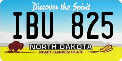 ND license plate IBU825