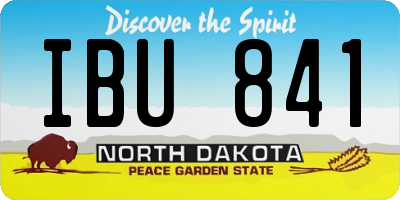ND license plate IBU841