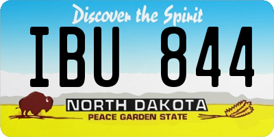 ND license plate IBU844