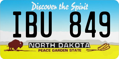 ND license plate IBU849