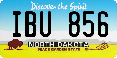 ND license plate IBU856