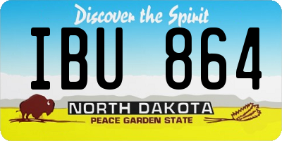 ND license plate IBU864