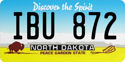 ND license plate IBU872