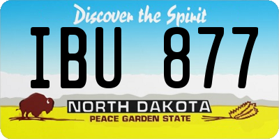 ND license plate IBU877