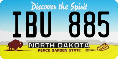 ND license plate IBU885