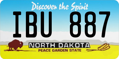 ND license plate IBU887