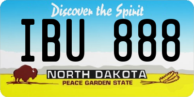 ND license plate IBU888