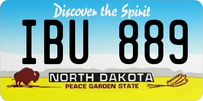 ND license plate IBU889