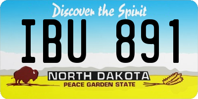 ND license plate IBU891