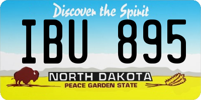 ND license plate IBU895