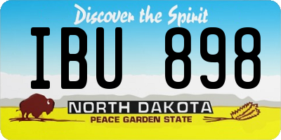 ND license plate IBU898