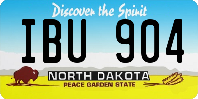 ND license plate IBU904