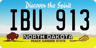 ND license plate IBU913