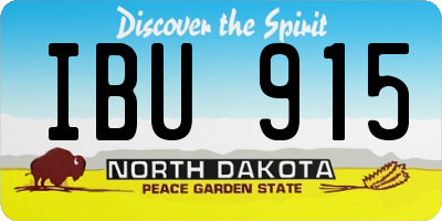 ND license plate IBU915