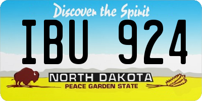 ND license plate IBU924