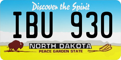 ND license plate IBU930