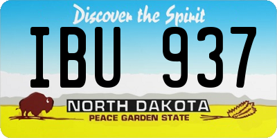 ND license plate IBU937