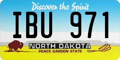 ND license plate IBU971
