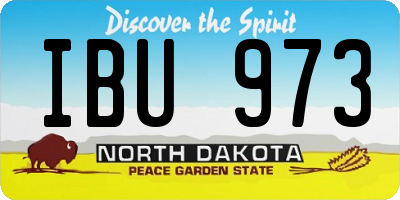 ND license plate IBU973