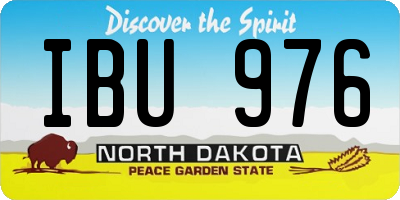 ND license plate IBU976