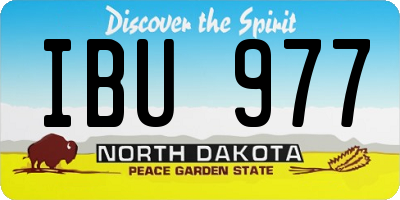 ND license plate IBU977