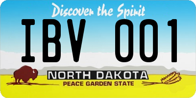 ND license plate IBV001