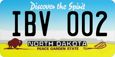 ND license plate IBV002