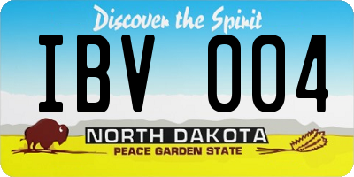 ND license plate IBV004