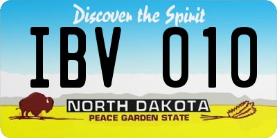 ND license plate IBV010