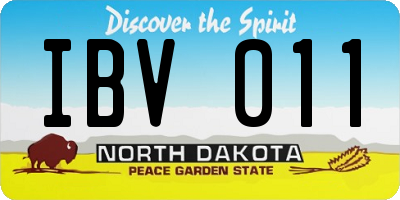 ND license plate IBV011