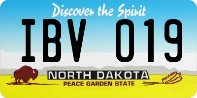 ND license plate IBV019