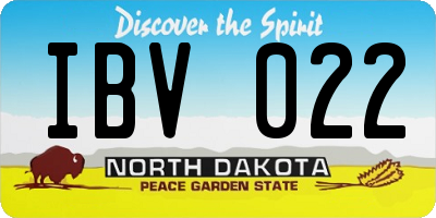 ND license plate IBV022