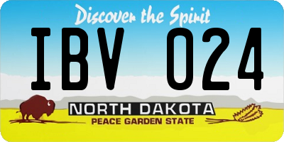 ND license plate IBV024
