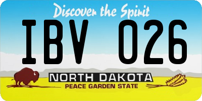 ND license plate IBV026