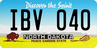 ND license plate IBV040