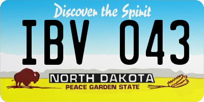ND license plate IBV043