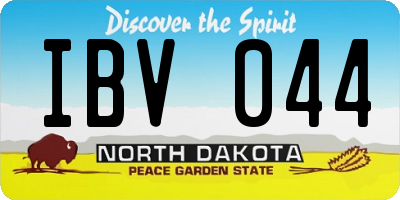 ND license plate IBV044