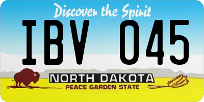 ND license plate IBV045