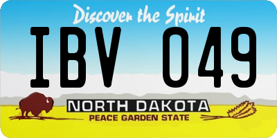 ND license plate IBV049