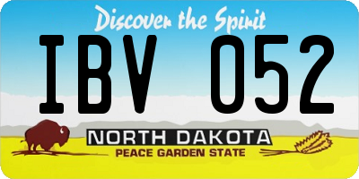 ND license plate IBV052