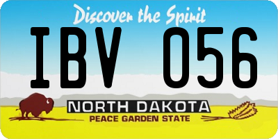 ND license plate IBV056