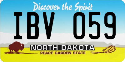 ND license plate IBV059