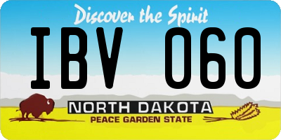 ND license plate IBV060