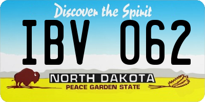 ND license plate IBV062