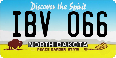 ND license plate IBV066