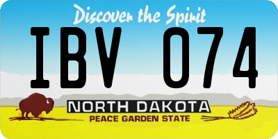 ND license plate IBV074