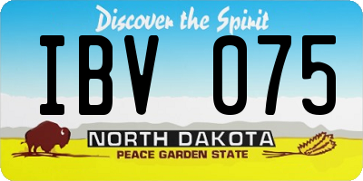 ND license plate IBV075
