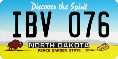 ND license plate IBV076